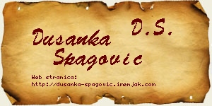 Dušanka Špagović vizit kartica